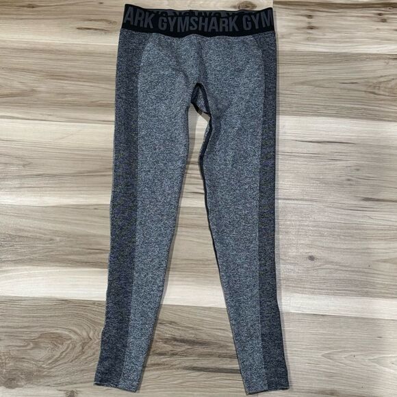 Gymshark Flex Low Rise Leggings Black Marl/Charcoal Women’s Small - Picture 4 of 5